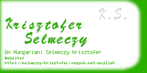 krisztofer selmeczy business card